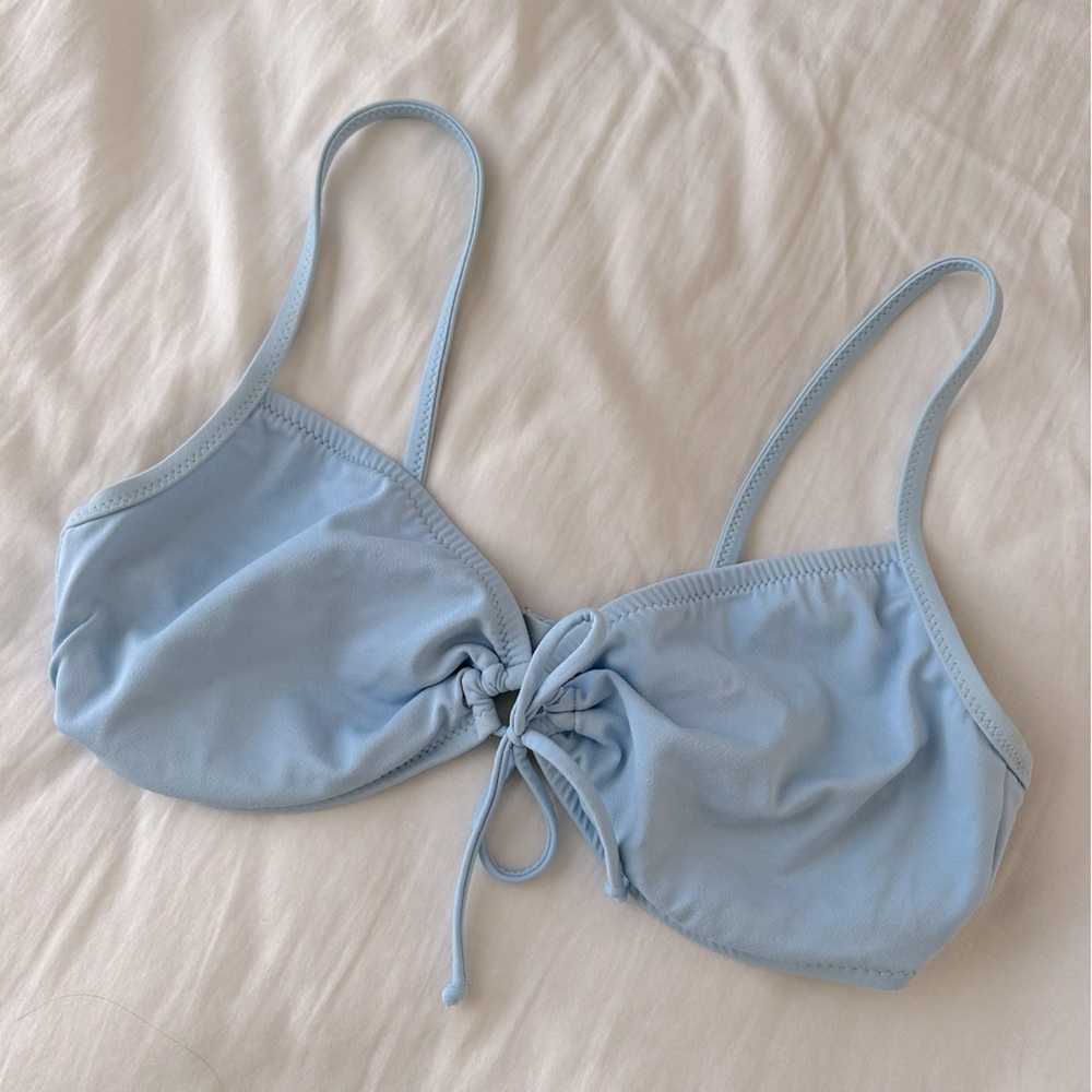 J. Crew | Underwire Bikini Top Classic Baby Blue 6 D cup